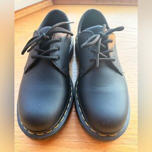 Dr. Martens Black Oxfords with Yellow Stitching